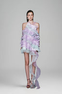 Pencil Babydoll Ruffle Trim Organza Mini Dress for women, from White Plan, The Veit Concept