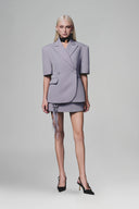 Grey Shortsleeve Blazer for women, from Keira Tong, the Viet Concept