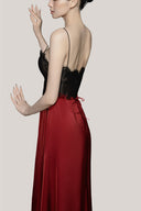 Ruby Fleur Lace Long Dress Side Sklit for women, from DORO, the Viet Concept