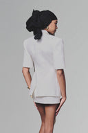 White Shortsleeve Blazer for women, from Keira Tong, The Viet Concept