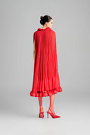 Carnation Asymmetric V-Neck Chiffon Midi Dress for women, from Maison Des Copains, The Viet Concept