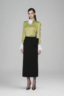 Lonleve Straight Poet Sleeved Silk Blend Shirt for women, from White Plan, The viet Concept