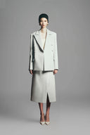 Arnold Straight Square Shoulder Polyester Blazer for women, from Maison Des Copains, The Viet Concept