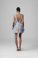 V-neck Coral Dress for women, from Keira Tong, The Viet Concept