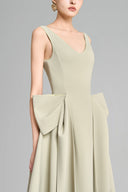 Chandler Asymmetric V-Neck Polyester Ankle Length Dress for women, from Maison Des Copains, The Viet Concept