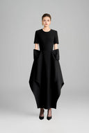 Delarosa Short Sleeved Polyester Ankle Length Dress for women, Maison Des Copains, the Viet Concept