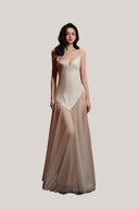 White Eau De Mer Silk & Mesh Nightgown for women, from DORO, the Viet Concept