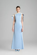Poppy A-line Sleeveless Satin Floor Length Dress for women, from Maison Des Copains, the Viet Concept