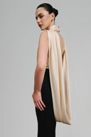 Asthentic Mermaid Cowl Neck Silk Satin Floor Length Dress for women, from Ha Thanh Viet, The Viet Concept