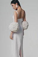 White Ripple Maxi Dress for women, from Keira Tong, The Viet Concept