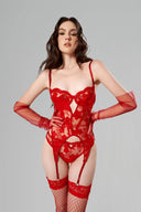 Lady May Bodysuit With Attached Stockings, Bottom, Gloves, Socks for women, from SEXY M, The Viet Concept