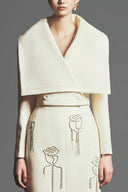 Grayson Cropped V-Neck Polyester Jacket for women, from Maison Des Copains