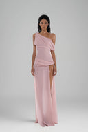 Light Pink Natalie One-shoulder Maxi Dress for women, from Huelley Rose, The Viet Concept