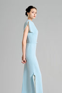 Aster Sheath Cap Sleeved Polyester Ankle Length Dress for women, from Maison Des Copains, the Viet Concept