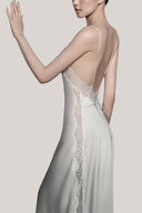 White Gianna Lace-Trim Square Neck Long Nightgown for women, from DORO, the Viet Concept