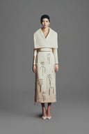 Grayson Cropped V-Neck Polyester Jacket for women, from Maison Des Copains