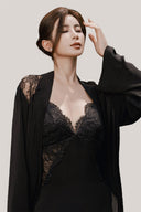 Black Vera Premium Lace Nightdress for women, from DORO, The Viet Concept