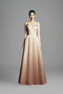 Lamium A-line Back Zipper Jacquard Floor Length Dress for women, from Maison Des Copains, the Viet Concept