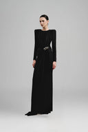 Toolie Sheath Square Shoulder Silk Spandex Floor Length Dress for women, from Ha Thanh Viet, The Viet Concept