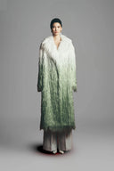 Jayla Straight V-Neck Faux Fur Calf Length Trench Coat for women, from Maison Des Copains, The Viet Concept