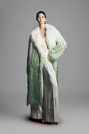 Jayla Straight V-Neck Faux Fur Calf Length Trench Coat for women, from Maison Des Copains, The Viet Concept