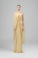 Marivelle Sheath Scarf Neck Chiffon Floor Length Dress for women, from Maison Des Copains, The Viet Concept