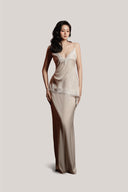 Cream Ondes Crossover Camisole & Skirt for women, from DORO, The Viet Concept