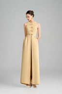 Amaryllis Slit Bow Polyester Floor Length Top for women, from Maison Des Copains, The Viet Concept
