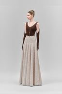 Brown Thalindra Bodycon Scoop Neck Jersey Bodysuit for women, from Maison Des Copains, The Viet Concept