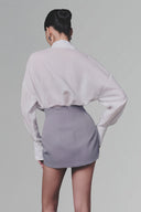 White Shift-Collar Linen Shirt for women, from Keira Tong, The Viet Concept