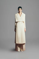 Cline Wrap Side Pocket Polyester Calf Length Trench Coat for women, from Maison Des Copains, The Viet Concept