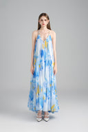 Front of Nha Trang Blue Ocean Maxi Dress for women, from XITA, The Viet Concept