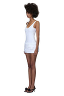 Ondine Celeste Asymmetric Voile Mini Dress for women, from DAS LA VIE, The Viet Concept 