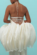 Floating Chrysalis Halter Sculptural Gown for women, from DAS LA VIE, The Viet Concept 