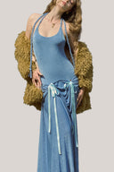 Ocean Meris Halter Neck Maxi Dress for women, from La Vierge, The Viet Concept 
