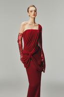 Margée Atelier • Eva Couture Twill & Chiffon Evening Gown