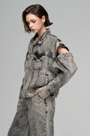 Open-Shoulder Point Collar Jacket for women, from GVLUX, The Viet Concept 