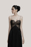 Black Fleur Lace Long Dress Side Sklit for women, from DORO, The Viet Concept 