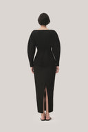 Black Tam Hourglass Boat Neck Tweed Top for women, from TINH, The Viet Concept