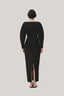 Black Tam Hourglass Boat Neck Tweed Top for women, from TINH, The Viet Concept