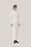 White Tam Hourglass Boat Neck Tweed Top for women, from TINH, The Viet Concept 
