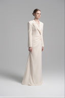 L'ALLÉE • Chic Draped Blazer Evening Dress
