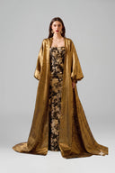 Bustier Mermaid Gown & Long Robe – Metallic Silk Couture Dress for women, from IHF ATELIER, The Viet Concept 