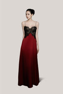 Ruby Fleur Lace Long Dress Side Sklit for women, from DORO, the Viet Concept 