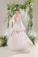 Viorein Babydoll One Shoulder Tulle Top for woman, from ARTI, The Viet Concept