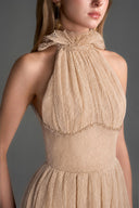 IHF STUDIO • Vine Guipure Lace Crystal-Embellished A-Line Dress