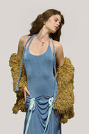Ocean Meris Halter Neck Maxi Dress for women, from La Vierge, The Viet Concept 