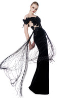 Onyx Fringe Embrace Gown for women, from MR CRAZY & LADY SEXY, The Viet Concept 