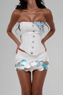 HUELLEY ROSE • White Tara Mini Skirt