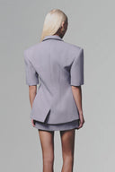 Grey Shortsleeve Blazer for women, from Keira Tong, the Viet Concept 